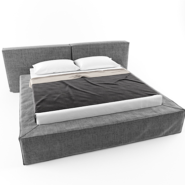 Sleek Rest: Modern Bed 3D model image 1 