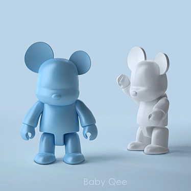 Plastic Baby Qee Toy 3D model image 1 