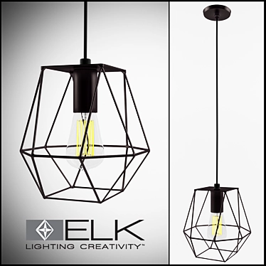 Stylish Illumination: Elk Delaney Pendant 3D model image 1 