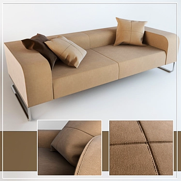YANEZ Sofa by KLAB DESIGN - Stylish and Comfortable 3D model image 1 
