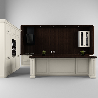 Custom Kitchen: Tailored Elegance 3D model image 1 