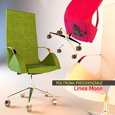 Elegant Moon Chair for Executives 3D model image 1 