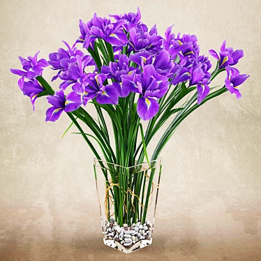 Vibrant Irises: Exquisite 3D Render 3D model image 1 