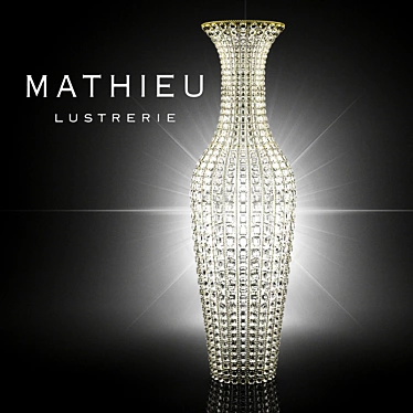 Elegant Couture Beaded Chandelier 3D model image 1 