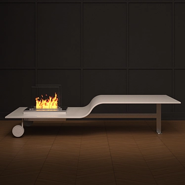 Moma Longue Luxury Fireplace 3D model image 1 
