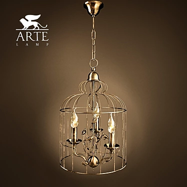 Stylish Arte Lamp Gabbia Pendant 3D model image 1 