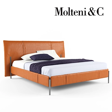 Nichetto Bed: Proportional Elegance 3D model image 1 