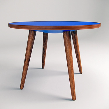 Sputnik Blue Coffee Table | Modern Design | 55cm Height | 75cm Diameter 3D model image 1 