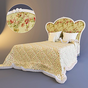 Elegant Dolce Rosa R110B Bed 3D model image 1 