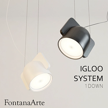 Modern Hanging Lamp: Fontana Arte 3D model image 1 