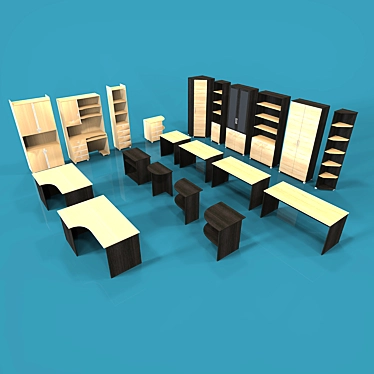 Modern Office Furniture for Efficiency 3D model image 1 