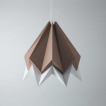 Elegant Origami Ceiling Lamp 3D model image 1 