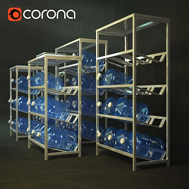 HydroRack - Convenient Bottled Water Storage 3D model image 1 