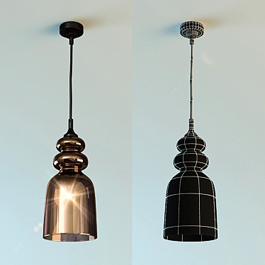 Elegant Suspended Lamps | Contardi Messalina SO 3D model image 1 