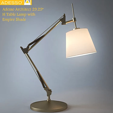 Adesso Architect Metal Table Lamp 3D model image 1 