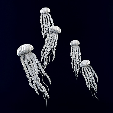 Stunning Jellyfish Wall Decor 3D model image 1 