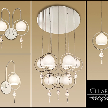 Fusion Chiaro Lighting Collection: Chandeliers, Sconces, Pendant Lamp 3D model image 1 