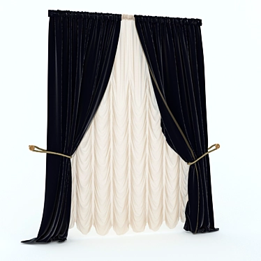 Elegant Fringed Blind 3D model image 1 