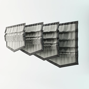 Elegant Roman Blinds for Stylish Homes 3D model image 1 
