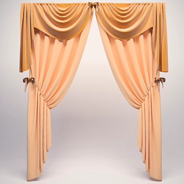 Elegant Curtain Collection 3D model image 1 