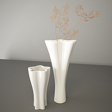 Elegant Decor Vases 3D model image 1 