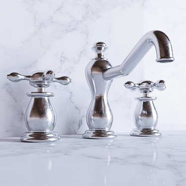 Antica Brass Bath Mixer 3D model image 1 