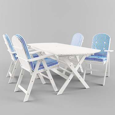 Classic New England Outdoor Seating 3D model image 1 