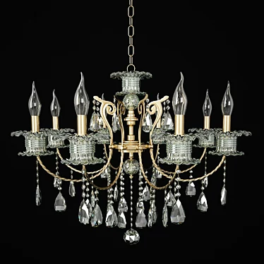Elegant German Hanging Chandelier - 8828-48 BLITZ 3D model image 1 