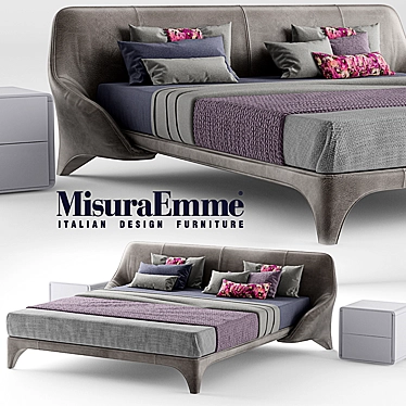 Luxury Italian Bed: MisuraEmme NICE 3D model image 1 