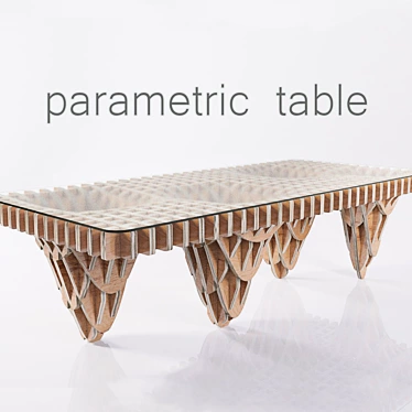 Modern Parametric Table 3D model image 1 