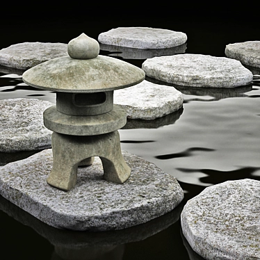 Chinese lantern, stones