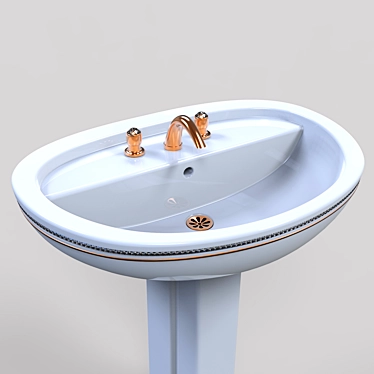 Crystal-Adorned Swarovski Sink 3D model image 1 