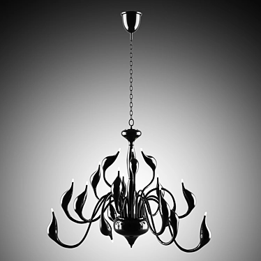 Title: Mystic Swan Chandelier 3D model image 1 