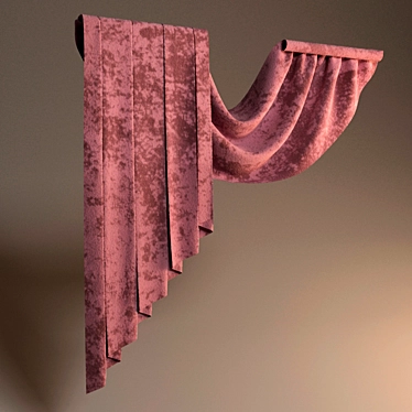 Velvet Curtain 3D model image 1 