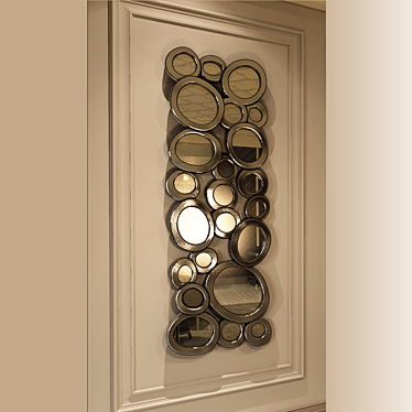 Wooden Mirror Rings 3D model image 1 