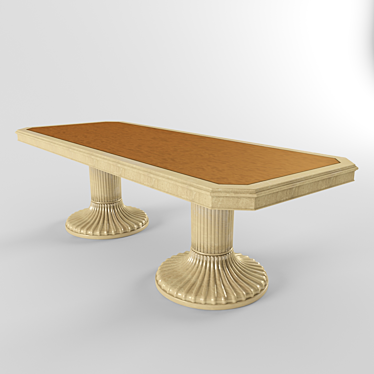 Stylish Large Dining Table 3D model image 1 