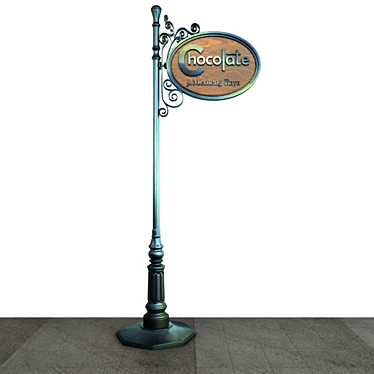 Vintage Iron Signage 3D model image 1 