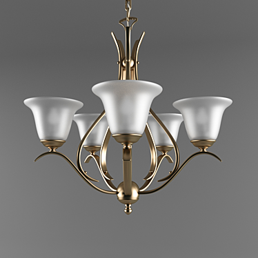 Elegant Dover 5-Light Chandelier 3D model image 1 