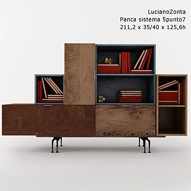Versatile Modular Dresser/Sideboard by Luciano Zonta 3D model image 1 