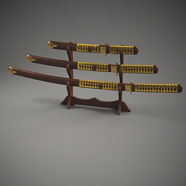 Ancient War Sword: Masterful Decoration 3D model image 1 