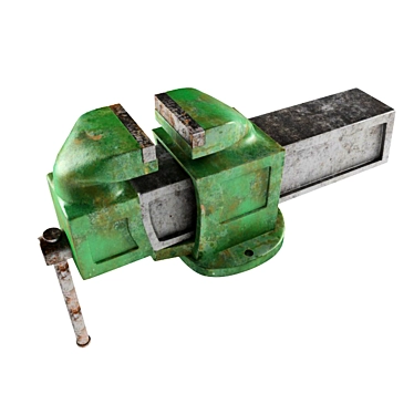 Vintage Metal Vice 3D model image 1 