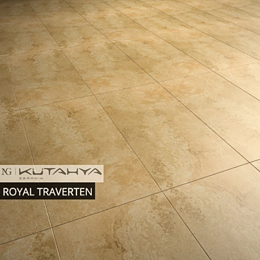 Royal Traverten Rectified Glossy Nano 61x122 - Exquisite Floor Tiles 3D model image 1 