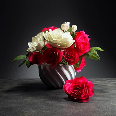 Elegant Rose Bouquet 3D model image 1 