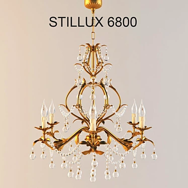 Elegant Crystal Chandelier: STILLUX 6800 3D model image 1 