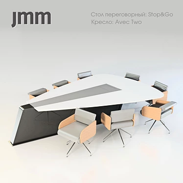 JMM Conference Furniture Set 3D model image 1 