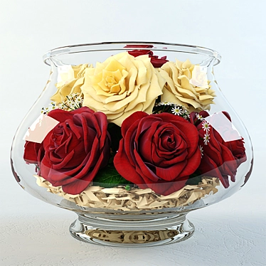 Elegant Rose Aquarium: A Stunning Addition! 3D model image 1 