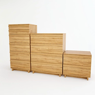 IKEA Oppland Dresser - Modern Scandinavian Storage 3D model image 1 