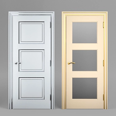 Stylish Interier Door Model 08 3D model image 1 