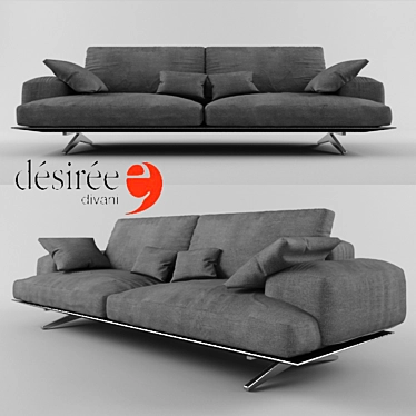 Title: Desiree's Platz Sofa: Elegant Minimalism 3D model image 1 