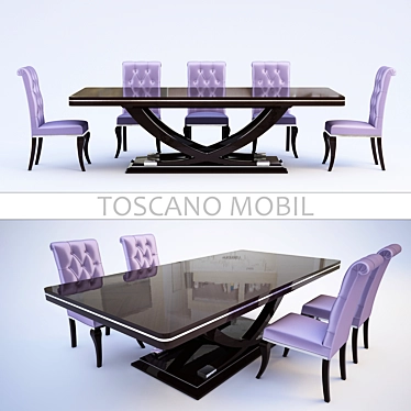 TOSCANO MOBIL Dining Set 3D model image 1 